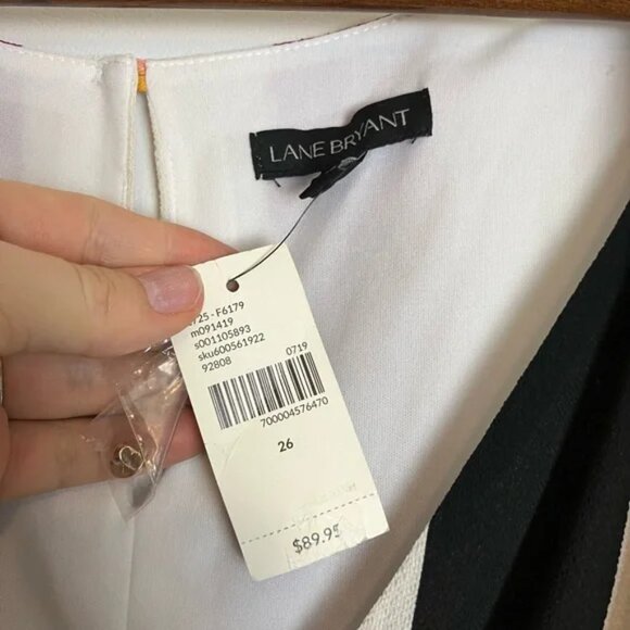 Lane Bryant NWT Colorful Maxi Dress Striped Faux Wrap Plus Size - Picture 5 of 9